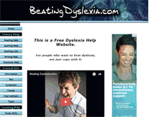 Tablet Screenshot of beatingdyslexia.com